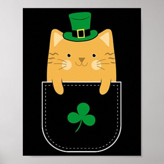 St. Patrick's Day Ierse Kattenliefhebber Poster (Voorkant)