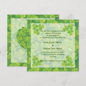 St. Patrick's Day Ierse klaver huwelijksuitnodigin Kaart (Voorkant / Achterkant)
