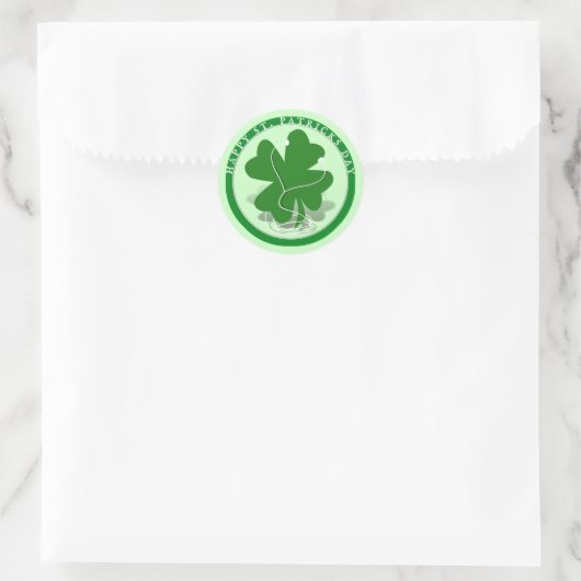 St. Patrick's Day Ierse klaver Ronde Sticker (Tas)