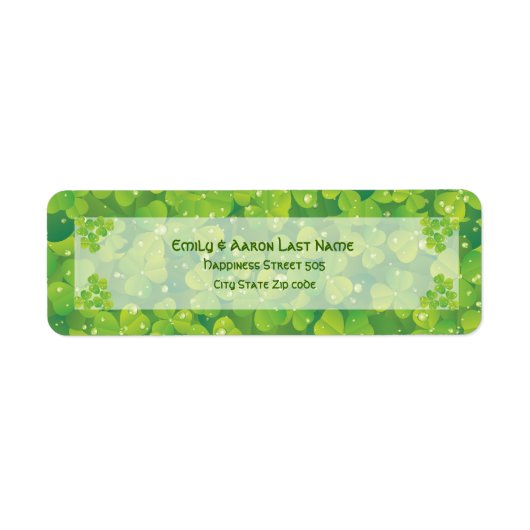 St. Patrick's Day Ierse klaver trouwlabel Etiket (Voorkant)