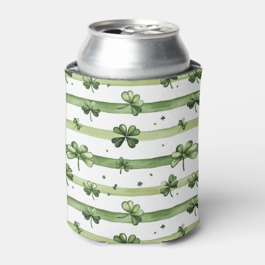 St. Patrick's Day Ierse Klaverontwerp Blikjeskoeler (Blikje Voorkant)