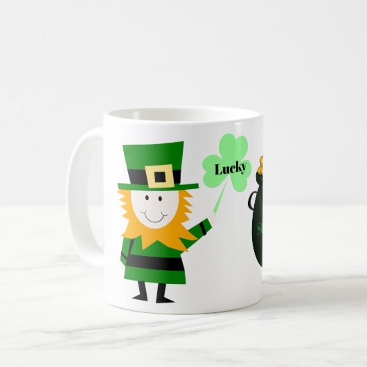 St. Patrick's Day Ierse koffiemok (Voorkant links)
