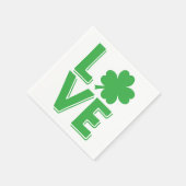 St. Patrick's Day Ierse Liefde  Groene Shamrock Servetten (Hoek)