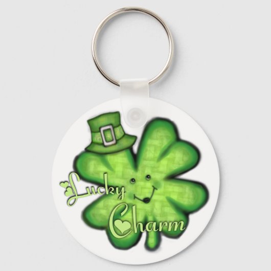 St. Patrick's Day Ierse Lucky Shamrock Sleutelhang Sleutelhanger (Voorkant)