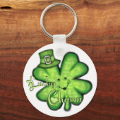 St. Patrick's Day Ierse Lucky Shamrock Sleutelhang Sleutelhanger (Voorkant)