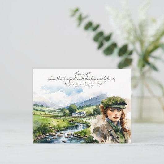 St. Patrick's Day Ierse Meisje Ierse Spreuk Feestdagenkaart (Staand voorkant)