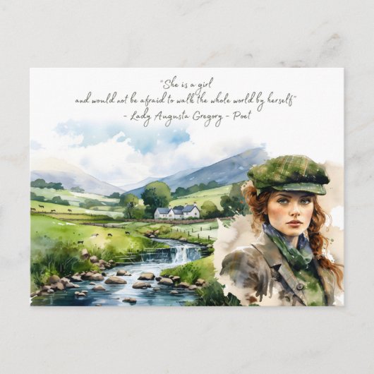 St. Patrick's Day Ierse Meisje Ierse Spreuk Feestdagenkaart (Voorkant)