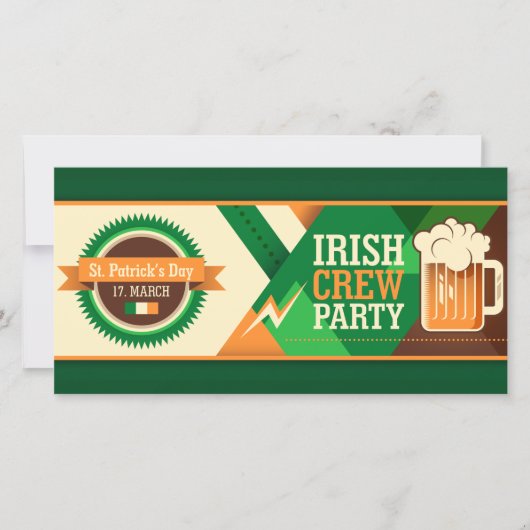 St. Patrick's Day Ierse Shamrock Feest (Voorkant)