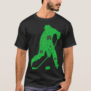 St Patricks Day Ierse Shamrock hockeyspeler Sport T-shirt
