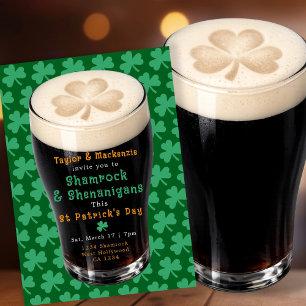 St. Patrick's Day Ierse Shamrocks En Shenanigans Kaart