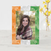 St. Patrick's Day Ierse shamrocks fotolijst Kaart (Gele Bloem)