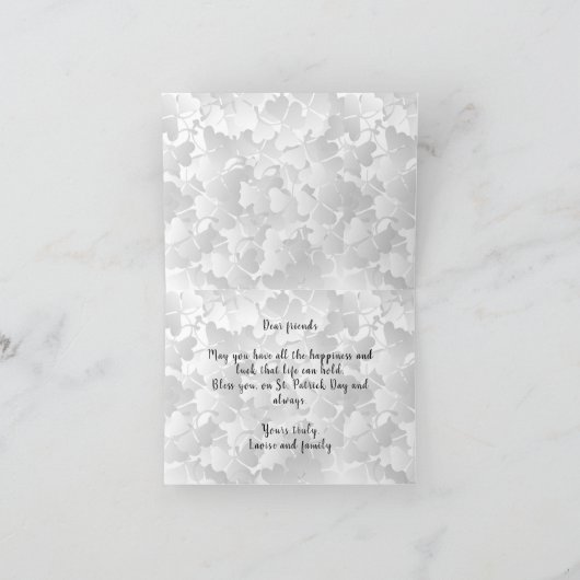 St. Patrick's Day Ierse shamrocks vlag fotolijst Kaart (Binnen)