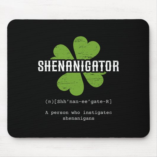 St. Patrick's Day Ierse Shenanigator Lucky Fun Clo Muismat (Voorkant)