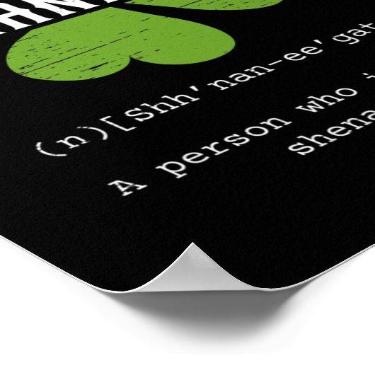 St. Patrick's Day Ierse Shenanigator Lucky Fun Clo Poster (Hoek)