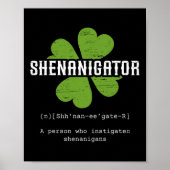 St. Patrick's Day Ierse Shenanigator Lucky Fun Clo Poster (Voorkant)