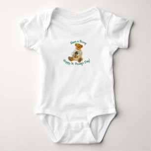 St. Patrick's Day Ierse teddybeer baby romper