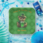 St. Patrick's Day Ierse teddybeer Papieren Bordje (Feest)
