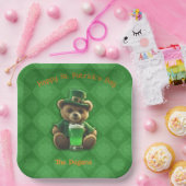 St. Patrick's Day Ierse teddybeer Papieren Bordje (Feest)
