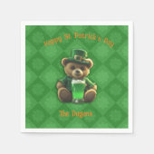 St. Patrick's Day Ierse teddybeer Servet (Voorkant)