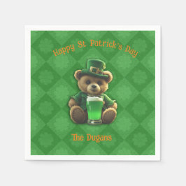 St. Patrick's Day Ierse teddybeer Servet
