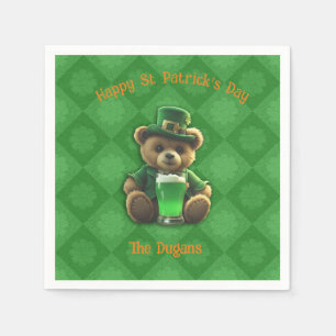 St. Patrick's Day Ierse teddybeer Servet