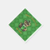 St. Patrick's Day Ierse teddybeer Servet (Hoek)
