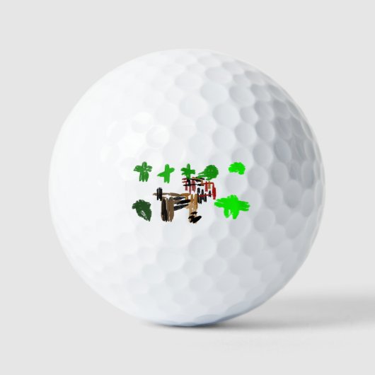 St Patrick's day Ierse Terriër Golfballen (Voorkant)
