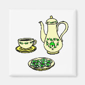 St. Patrick's Day Ierse theeset magneet (Voorkant)