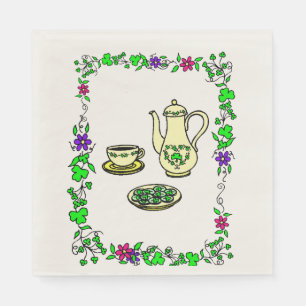 St. Patrick's Day Ierse Theeset Papieren Servetten