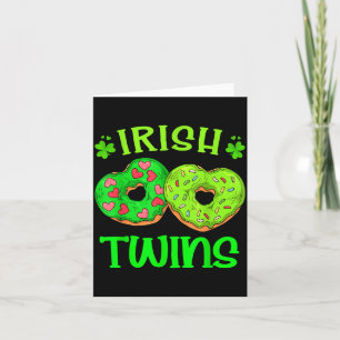 St. Patrick's Day Ierse tweeling donut liefhebber Kaart