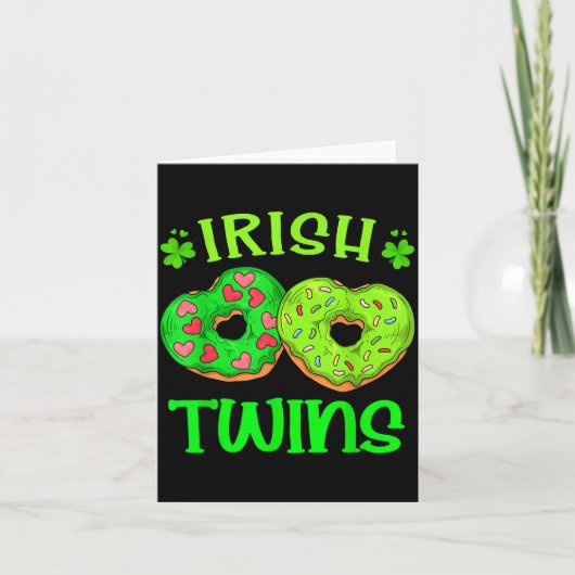 St. Patrick's Day Ierse tweeling donut liefhebber Kaart (Voorkant)