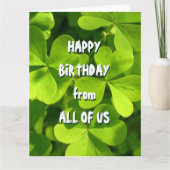 St. Patrick's Day Ierse verjaardag van iedereen Kaart (Voorkant)