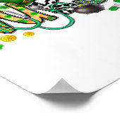 St. Patrick's Day Ierse verpleegster klaver  Poster (Hoek)