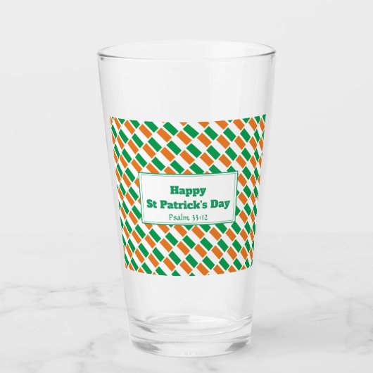 ST PATRICKS DAY Ierse vlag Glas (Voorkant)