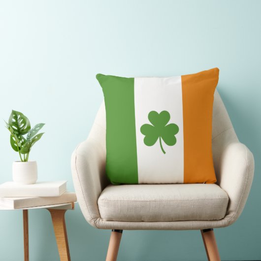 St. Patrick's Day Ierse vlag met klaverblad Kussen (Stoel)