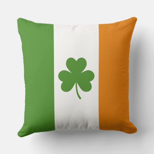 St. Patrick's Day Ierse vlag met klaverblad Kussen (Achterkant)