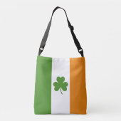 St Patrick's Day Ierse vlag met Shamrock klaver Crossbody Tas (Achterkant)
