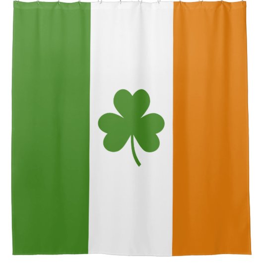 St Patrick's Day Ierse vlag met Shamrock klaver Douchegordijn (Voorkant)