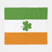 St Patrick's Day Ierse vlag met Shamrock klaver Fleece Deken (Voorkant (Horizontaal))