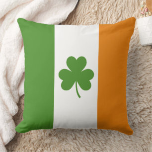 St Patrick's Day Ierse vlag met Shamrock klaver Kussen