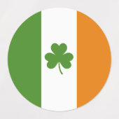 St Patrick's Day Ierse vlag met Shamrock klaver Labels (Design 1)