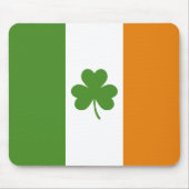 St Patrick's Day Ierse vlag met Shamrock klaver Muismat (Voorkant)
