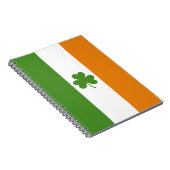 St Patrick's Day Ierse vlag met Shamrock klaver Notitieboek (Rechterzijde)