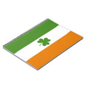 St Patrick's Day Ierse vlag met Shamrock klaver Notitieboek (Linkerzijde)