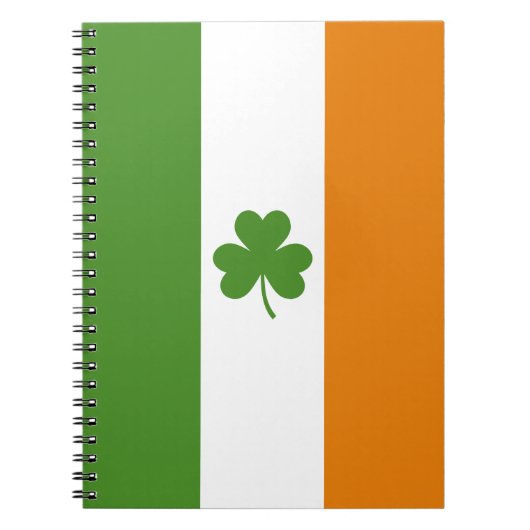 St Patrick's Day Ierse vlag met Shamrock klaver Notitieboek (Voorkant)