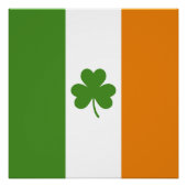St Patrick's Day Ierse vlag met Shamrock klaver Perfect Poster (Voorkant)