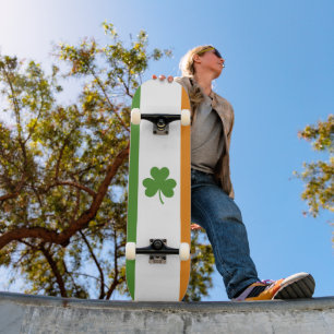 St Patrick's Day Ierse vlag met Shamrock klaver Persoonlijk Skateboard