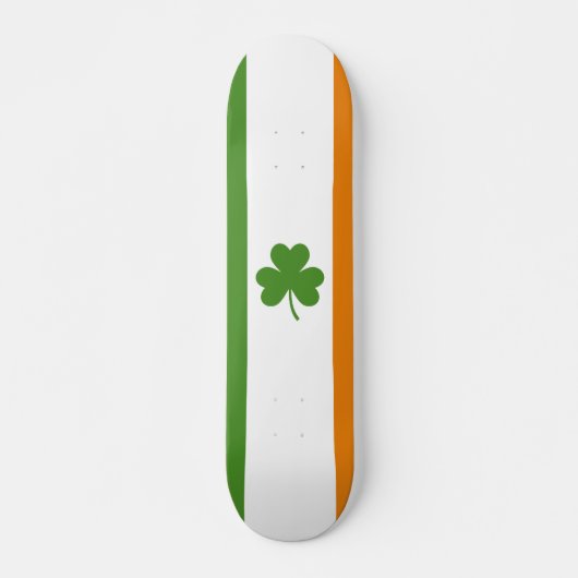 St Patrick's Day Ierse vlag met Shamrock klaver Persoonlijk Skateboard (Voorkant)