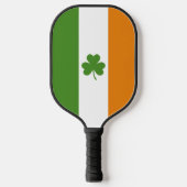 St Patrick's Day Ierse vlag met Shamrock klaver Pickleball Paddle (Voorkant)