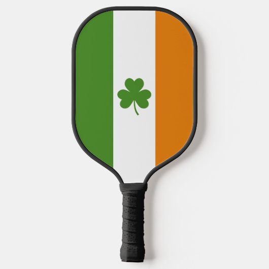 St Patrick's Day Ierse vlag met Shamrock klaver Pickleball Paddle (Achterkant)